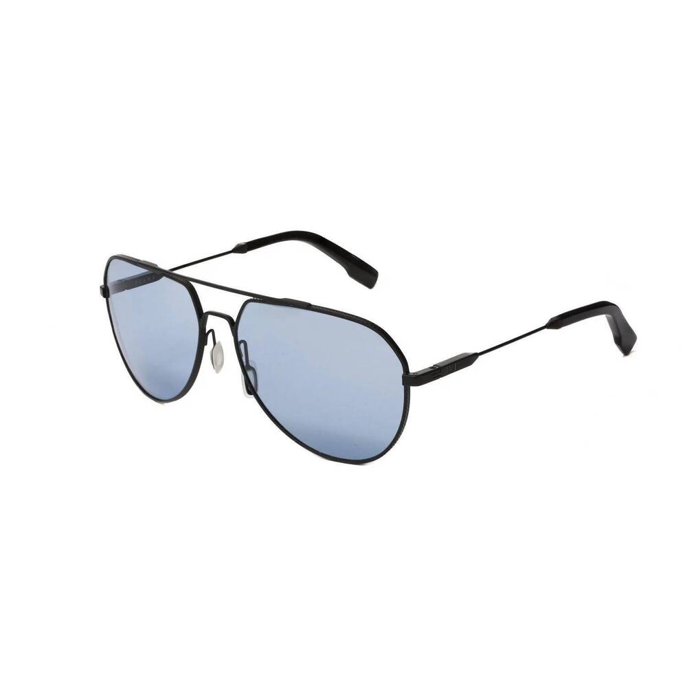 NEW IVI VISION unisex blake sunglasses in matte black / blue ar lens